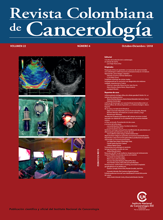 Go to journal home page - Revista Colombiana de Cancerología